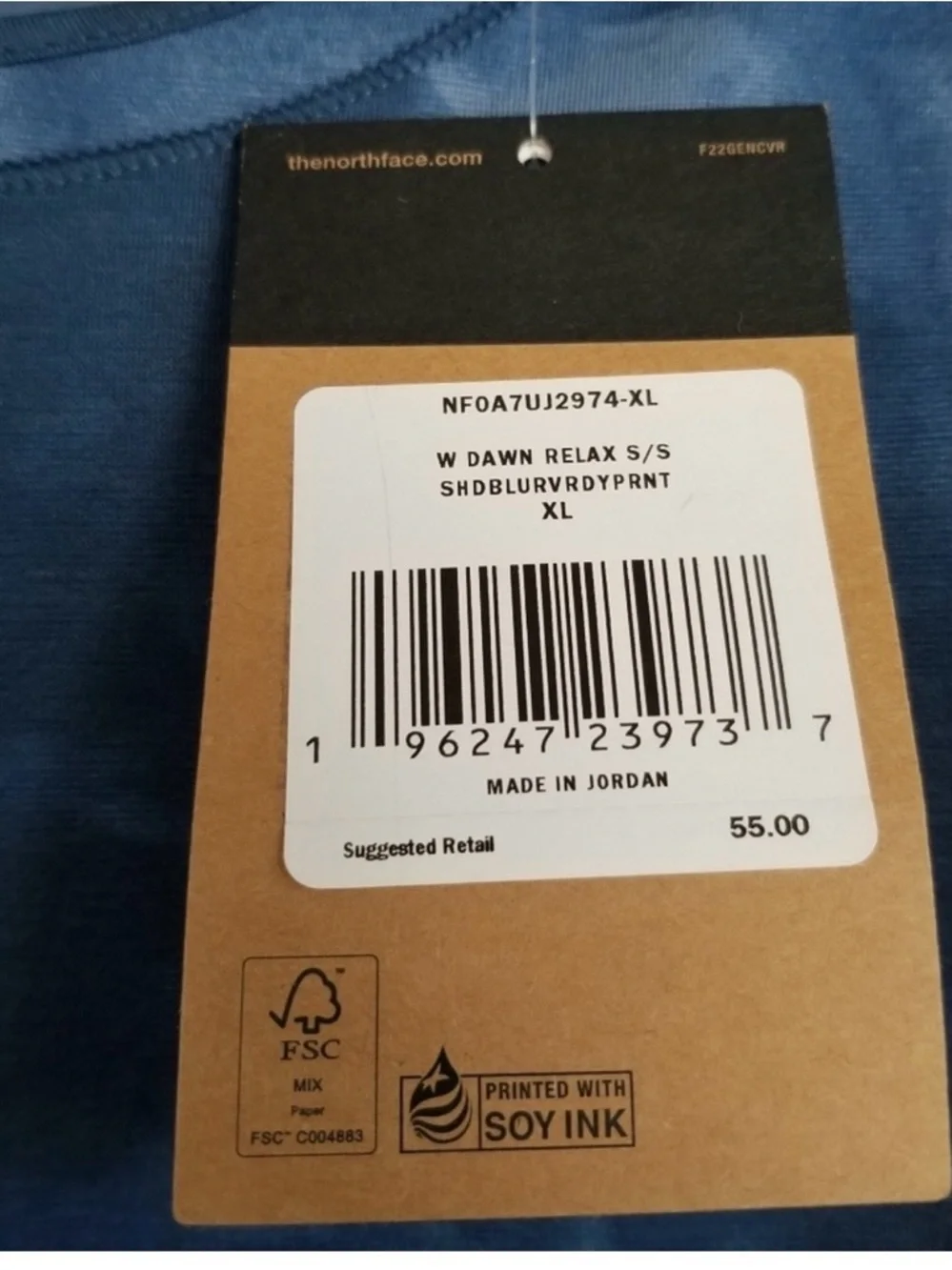 North Face Short Sleeve Relaxed Fit T Shirt Size XL NWT crop length - Picture 2 of 4